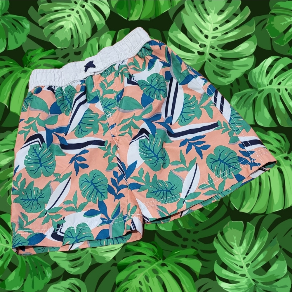 ixtreme Boy's Tropical Leaves Swim Trunks